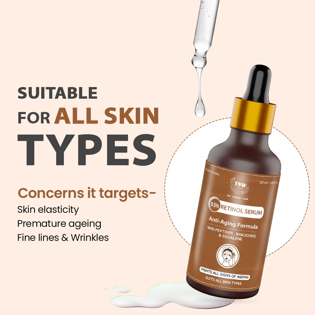 0.5% Retinol Serum- Anti-Ageing Formula for a Smooth Skin. - Image 5