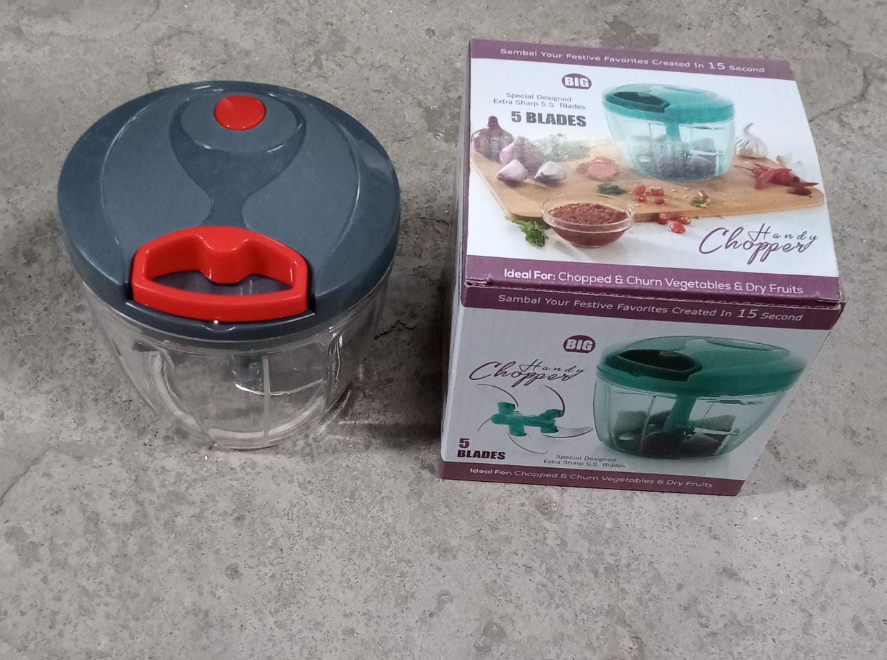 Manual Stainless Steel Compact Extra Sharp Hand Held Vegetable Chopper / Slicer with 5 Blades - Image 10