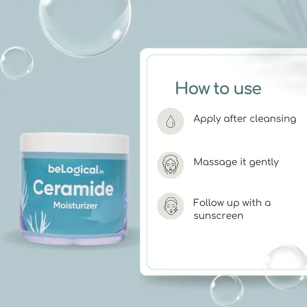 1% Ceramide Face Moisturiser | Deep Hydration | Barrier Repair | Vitamin E | 100g - Image 13