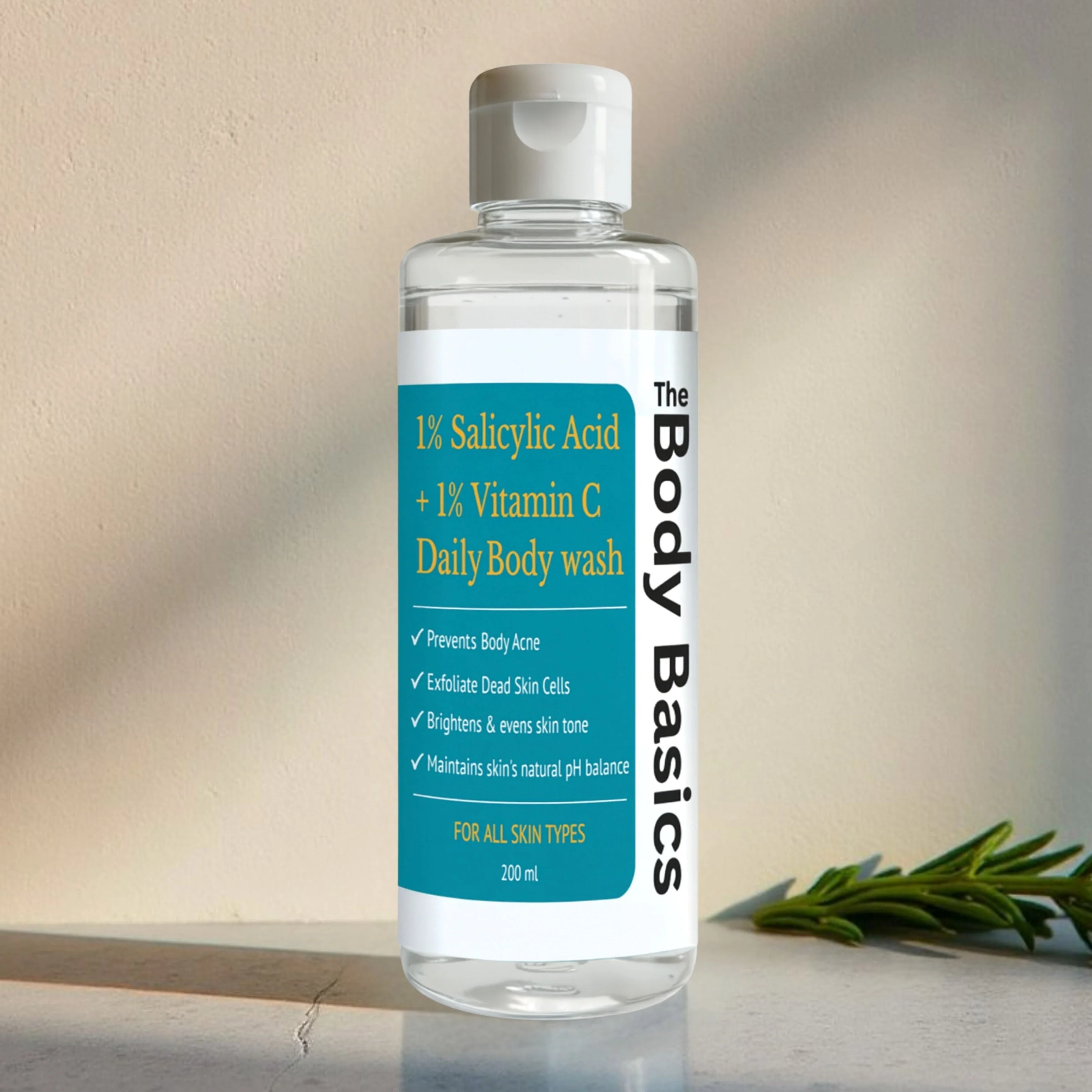 1% Salicylic Acid + 1% Vitamin C Daily Body Wash 200ml – Clear & Bright Skin - Image 7