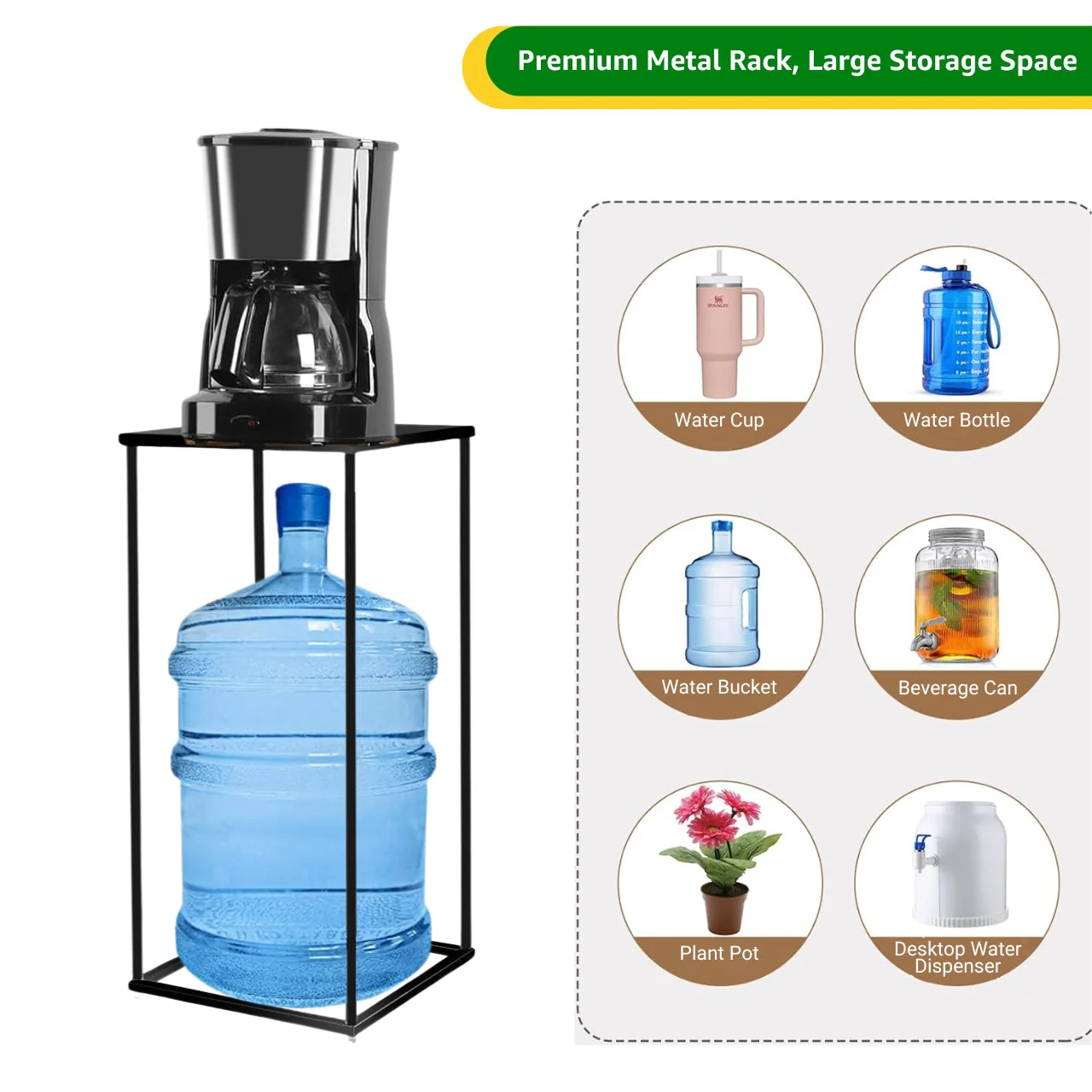 1 Tier Water Dispenser Stand – Heavy Duty Metal Bottle Holder - Image 5
