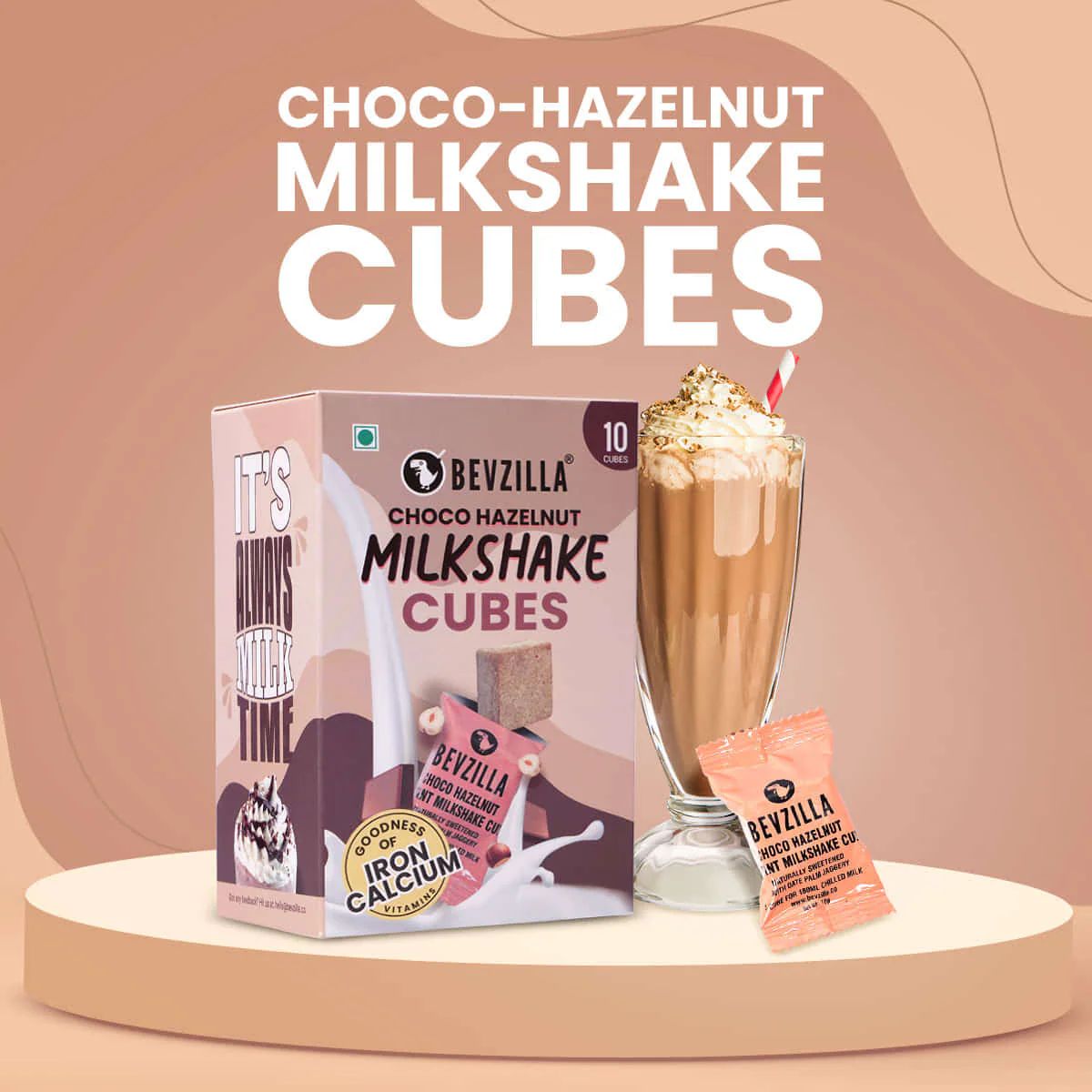 10 Choco Hazelnut Milkshake Cubes