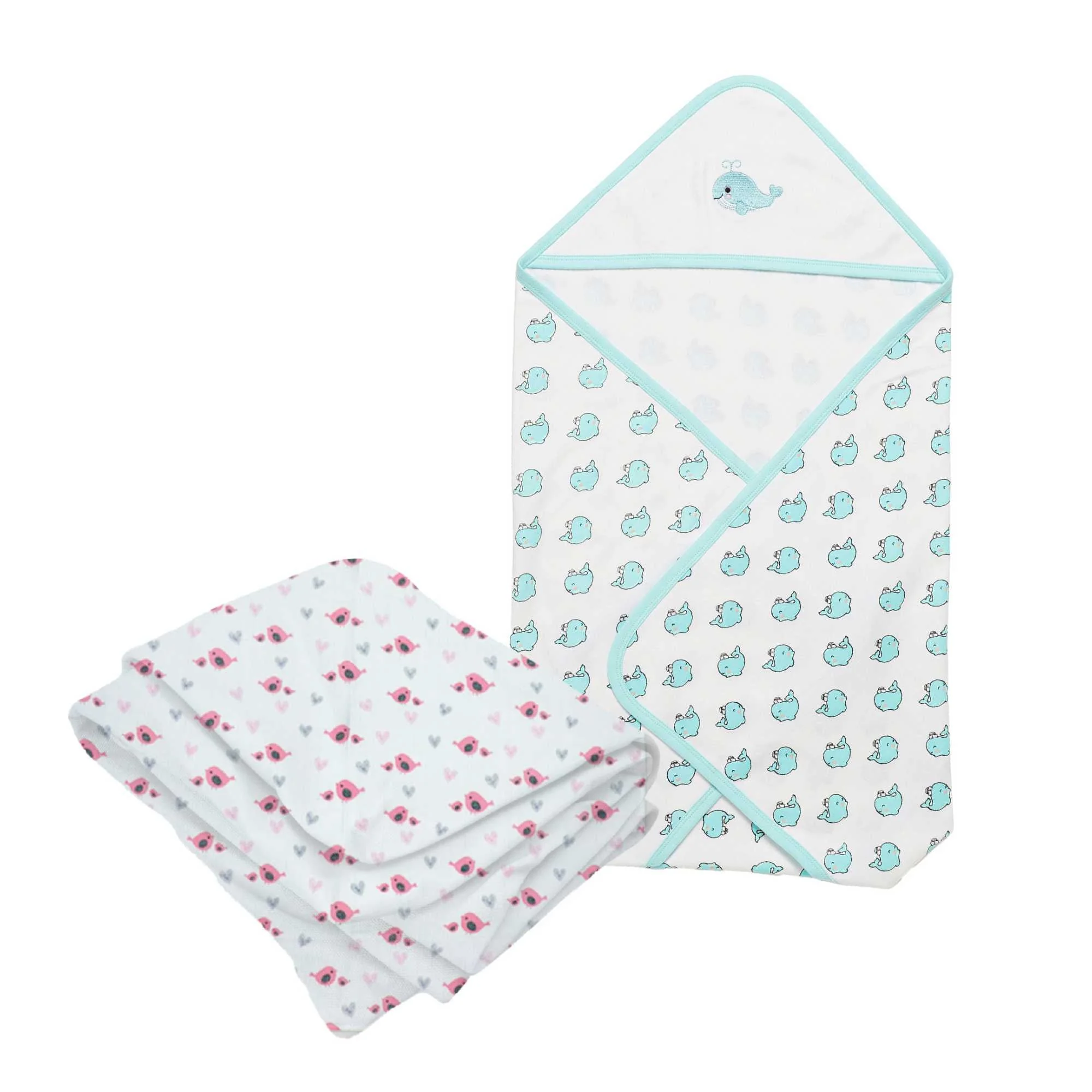 100% Cotton Baby Blanket Wrap With Muslin Swaddle | Set Of 2 - Image 9