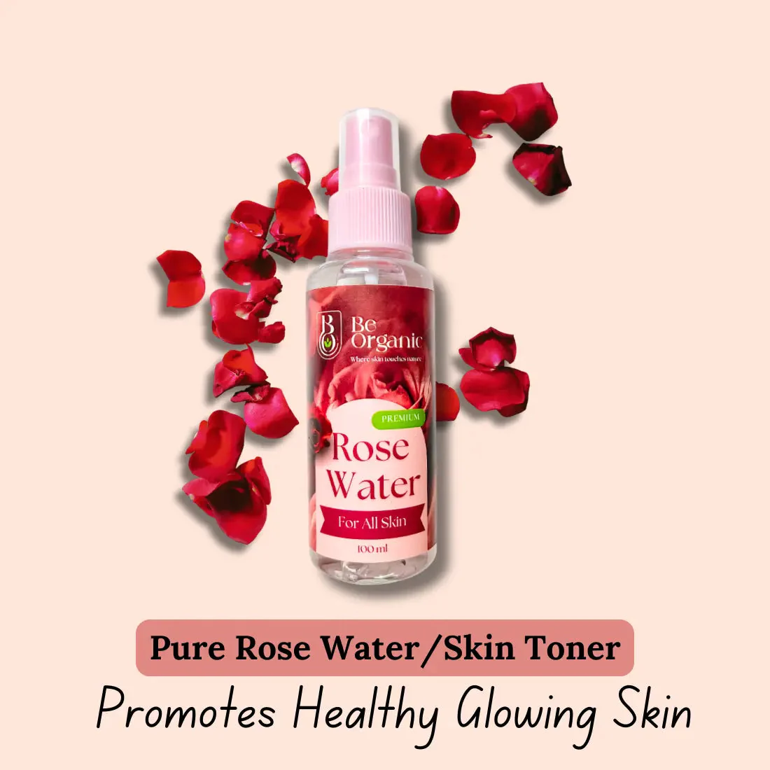 100% Pure Organic Rose Water for Face, Skin 100ml - Image 4