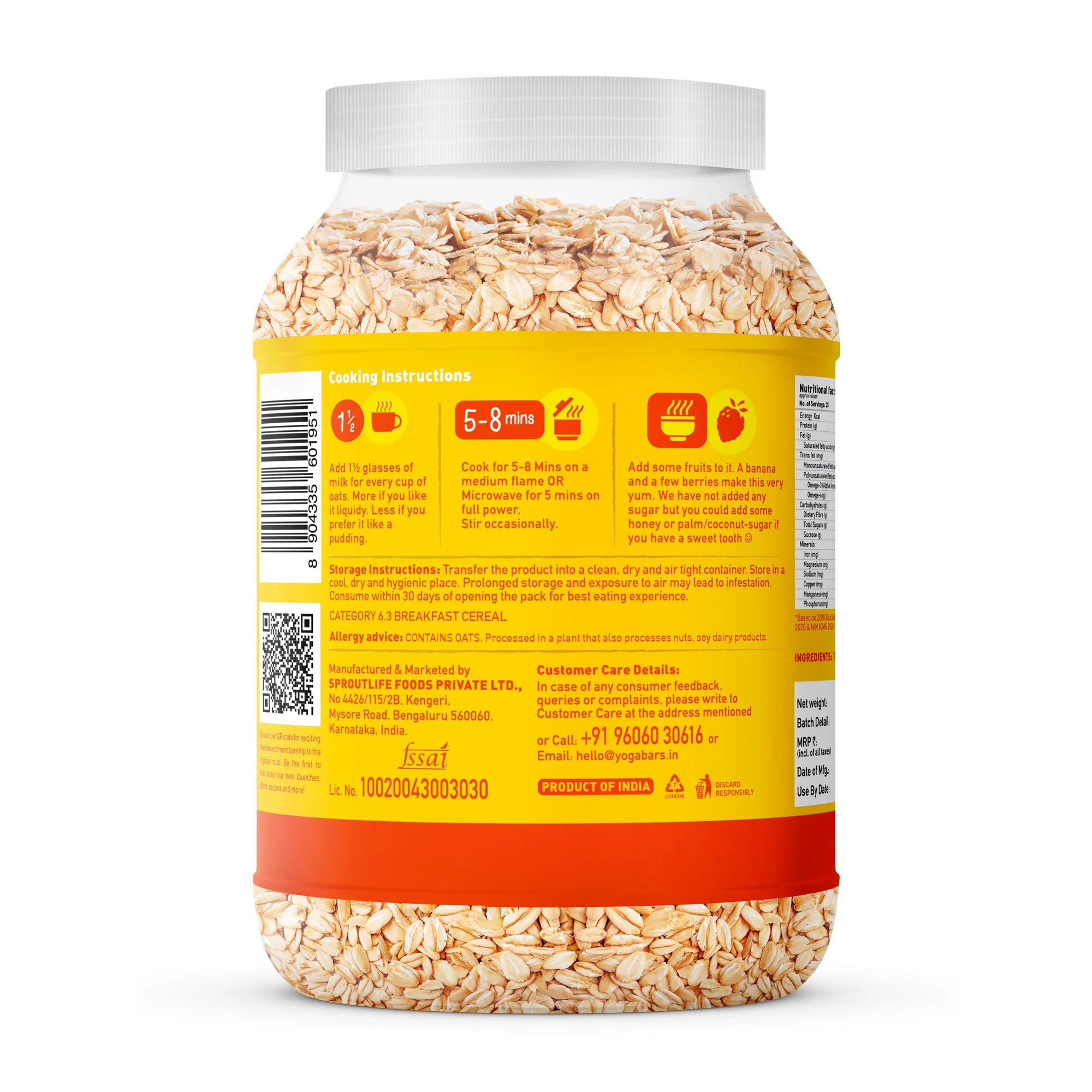 100% Rolled Oats 1kg - Image 4