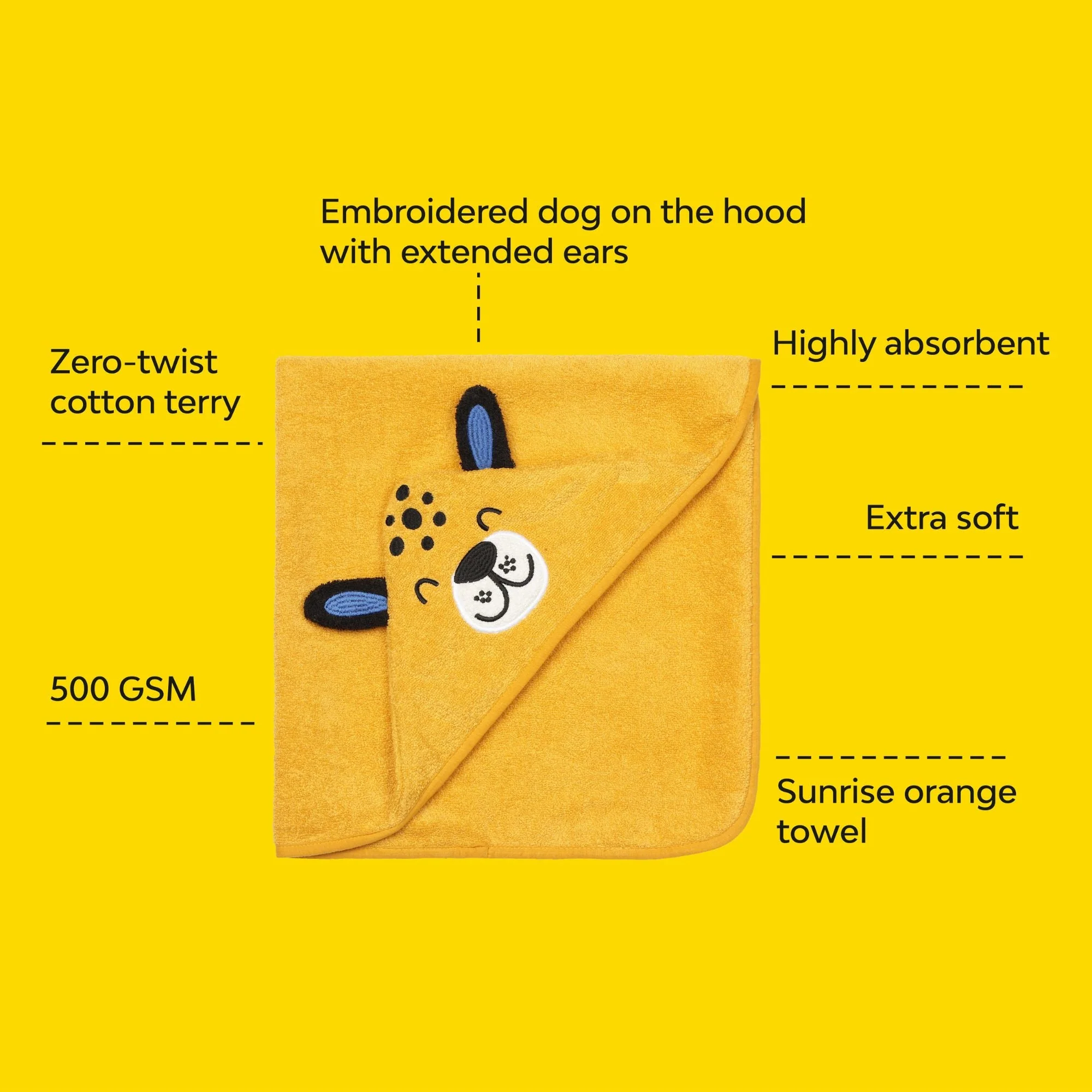 100% Terry Cotton Baby Hooded Towel - Image 10