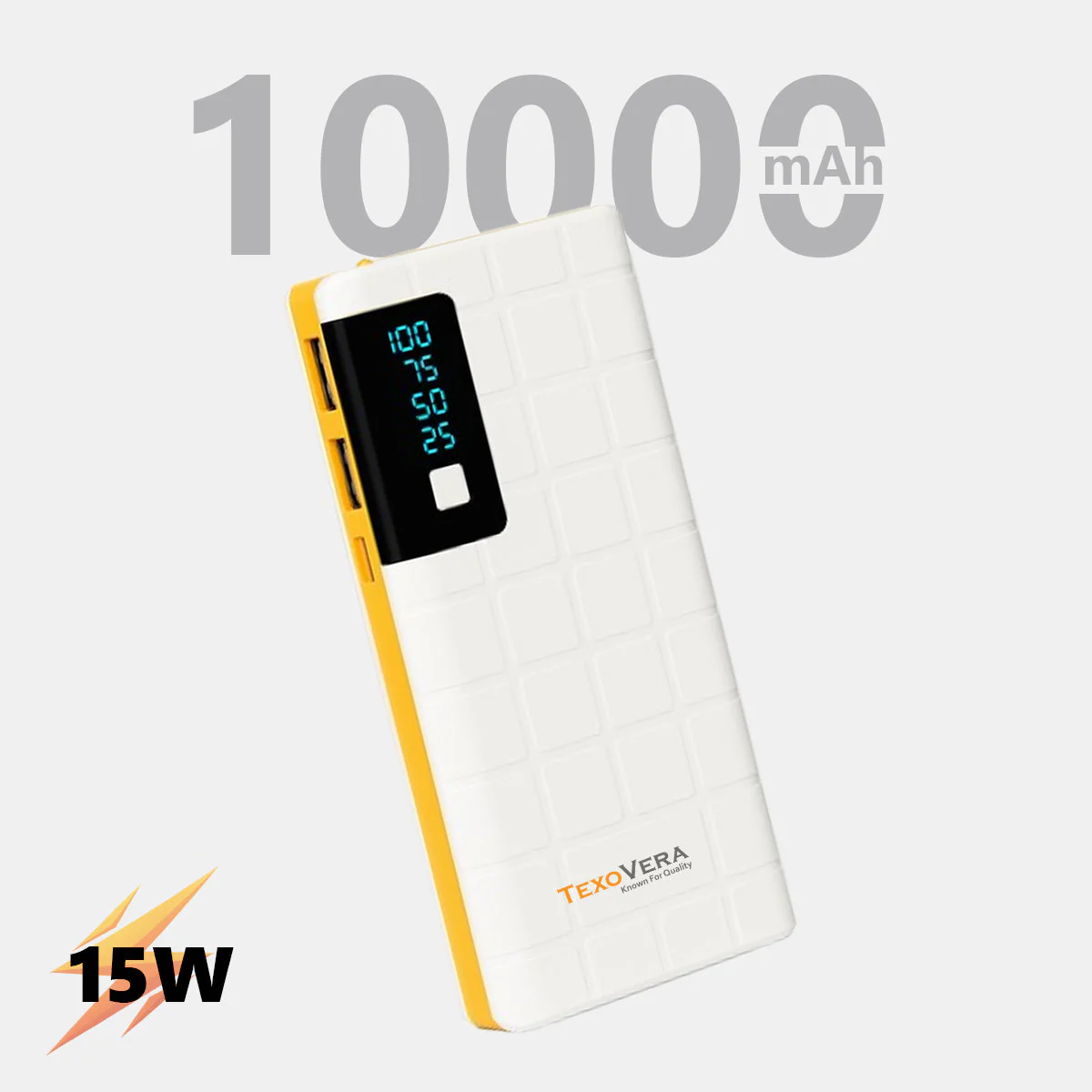 10000 mAh 15W Power Bank With LED Battery Display (6 Month Warranty) - Image 3