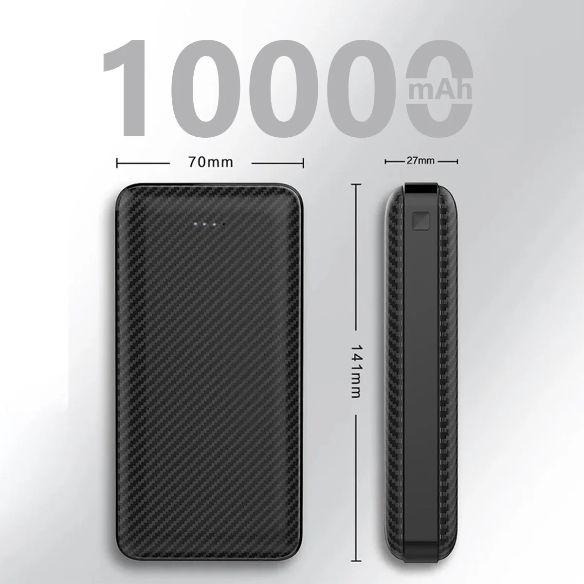 10000 mAh Power Bank 18W with Lithium Polymer Battery (T63-10K) - Image 2