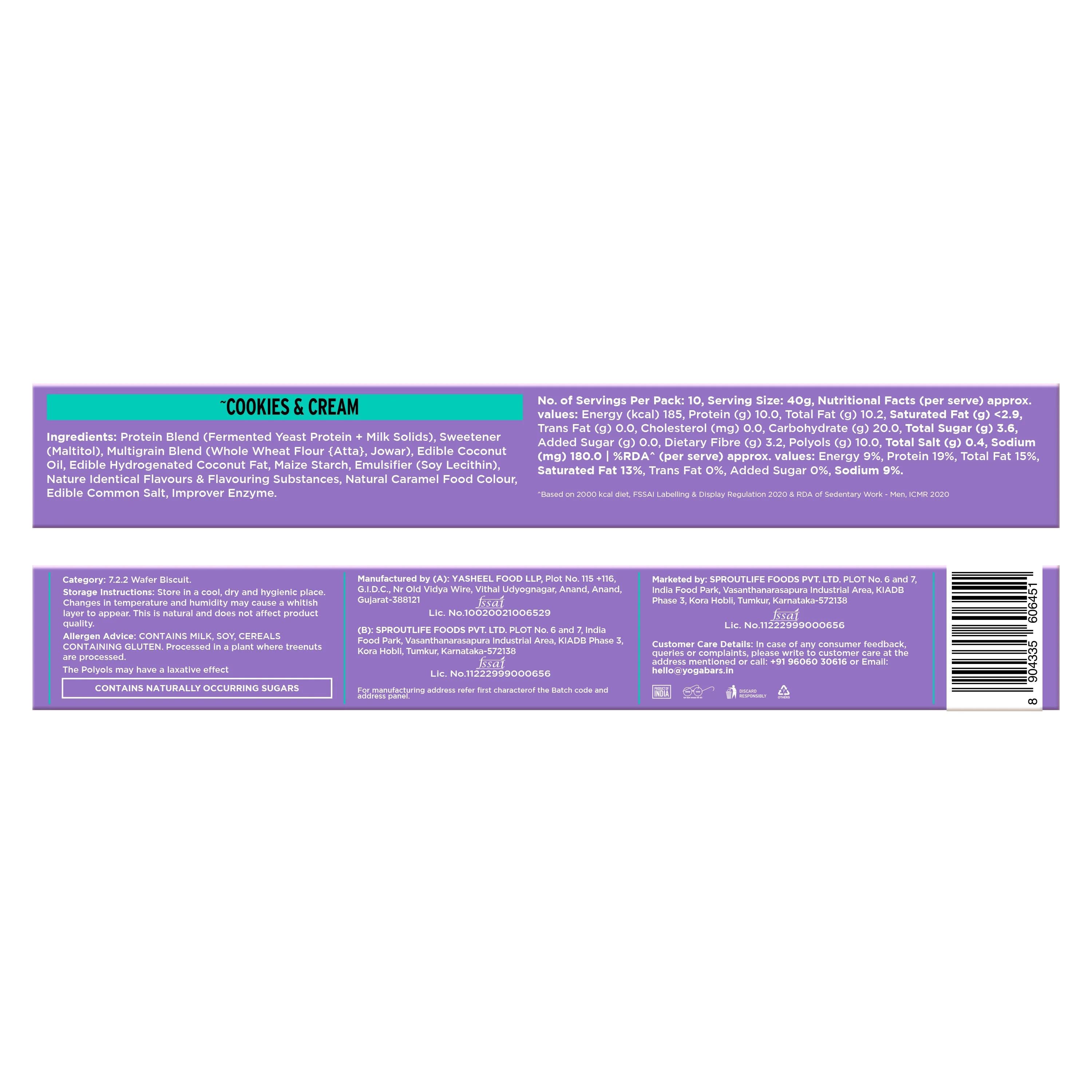 10g Protein Wafer Bars Dark Chocolate Flavour - Pack of 10 - Image 8