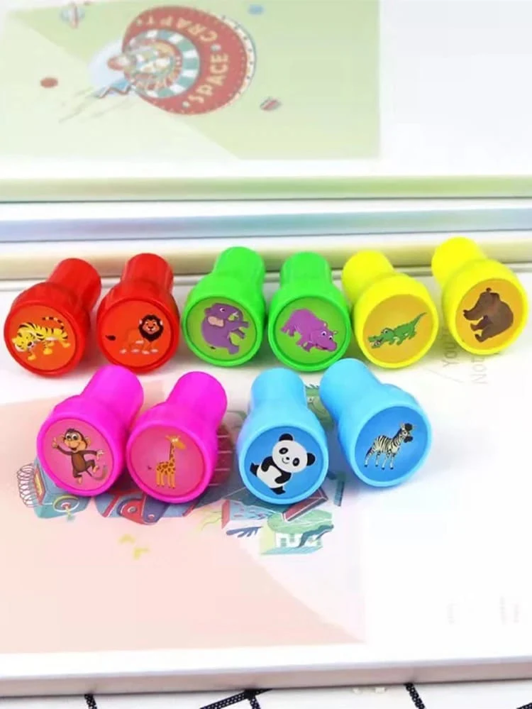 10pcs Unique Cartoon Design Graphic Stamp (Random Design) - Image 5