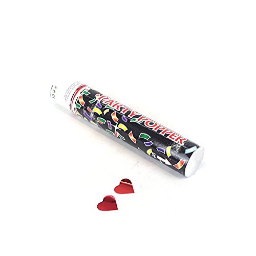 12 Inch Sparkle Colorful Heart Shape Paper Shower Party Poppers (Pack of 2) - Image 2