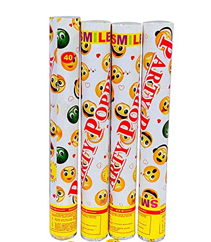 12 Inch Sparkle Smiley Faces Paper Shower Party Poppers (Pack of 2) - Image 2