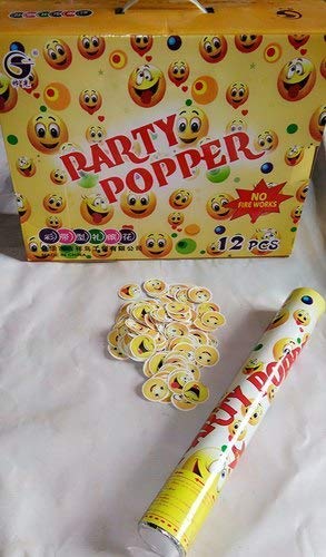 12 Inch Sparkle Smiley Faces Paper Shower Party Poppers (Pack of 2) - Image 3