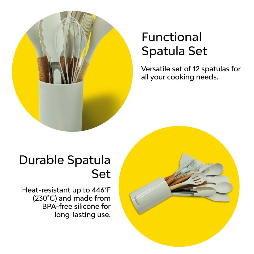12 Piece - Heat Resistant Silicone Spatula Set - Image 20
