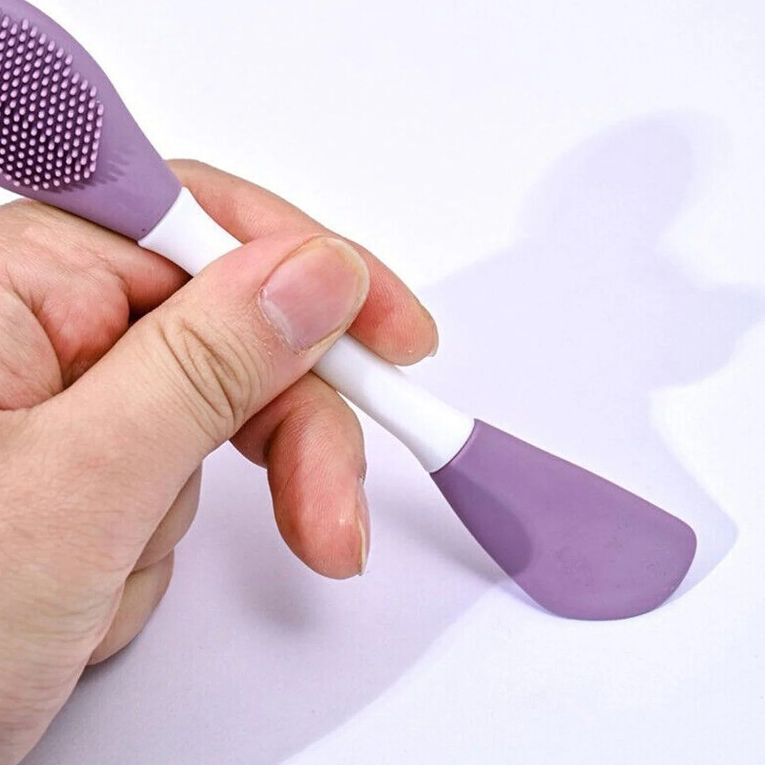 Double-headed Silicone Mask Brush Face Cleansing and Applying Mud Mask Beauty Salon Special Brush Smear Tool Facial Scrub Silicone Wash Scrubber Face Tools (1 Pc) - Image 8