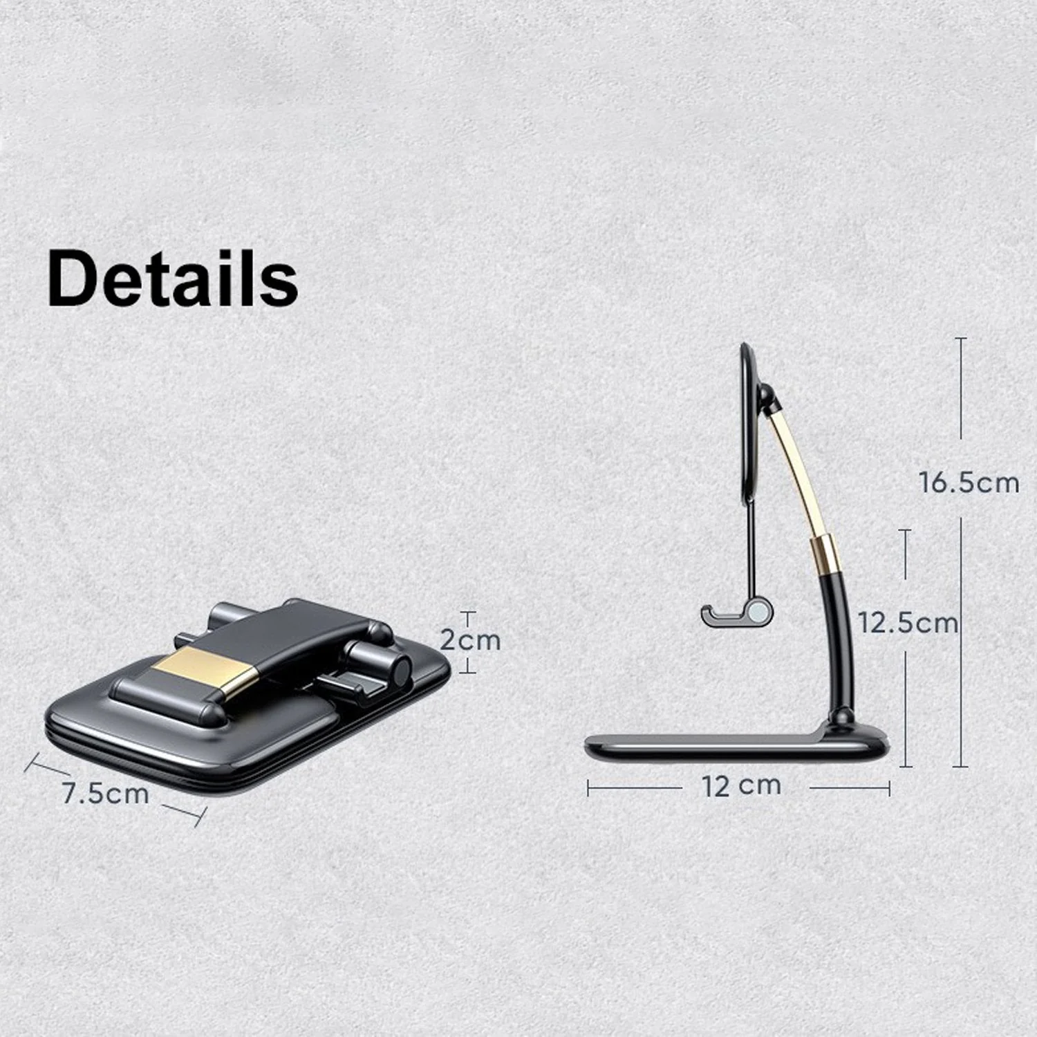 Phone Holder for Table, Foldable Universal Mobile Stand for Desk - Image 5