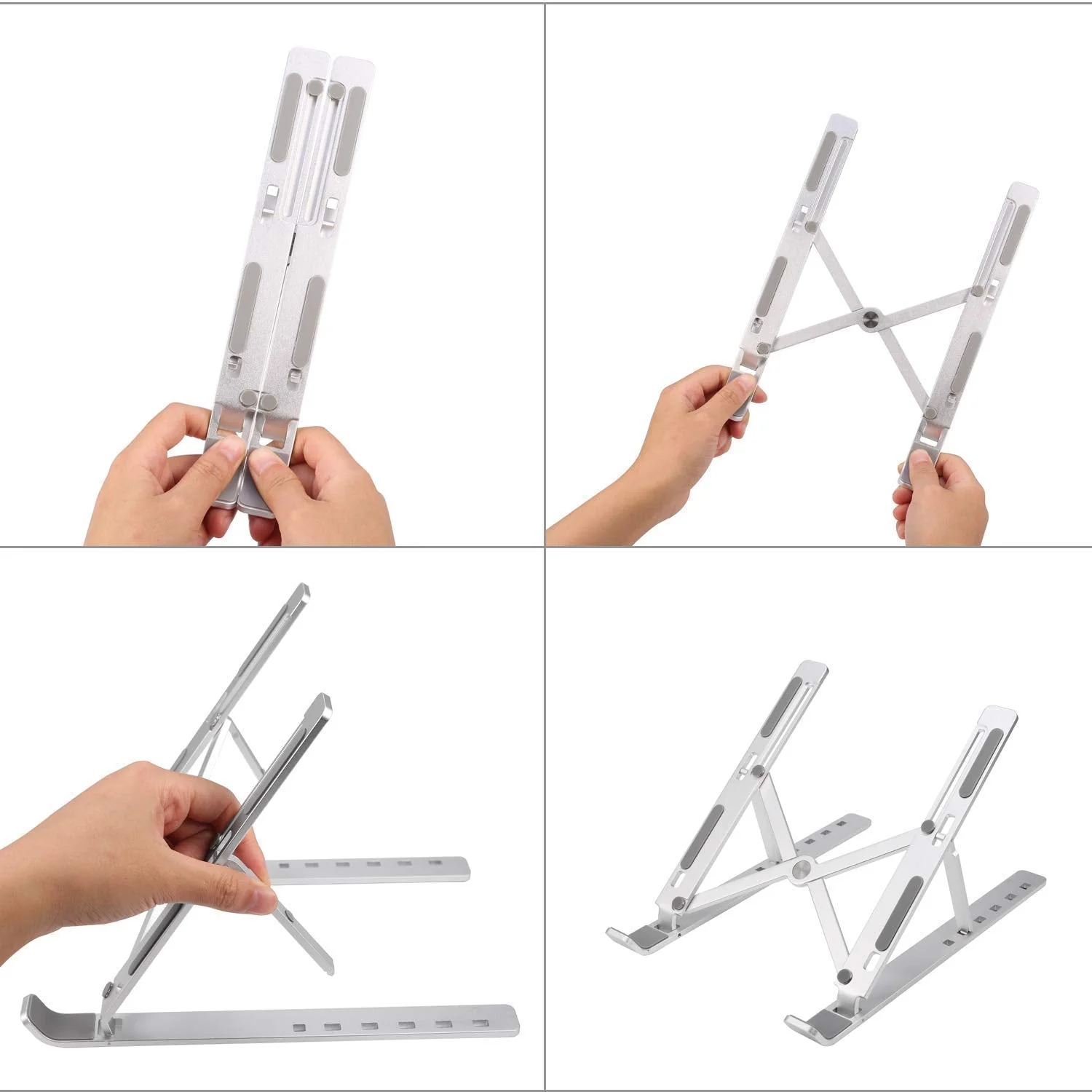 Laptop Stand for Desk | Metal Portable Laptop Stand, with 7 Adjustable Angles | Laptop Riser, Phone, and Tablet Stand | Compatible for All Laptop - Image 5