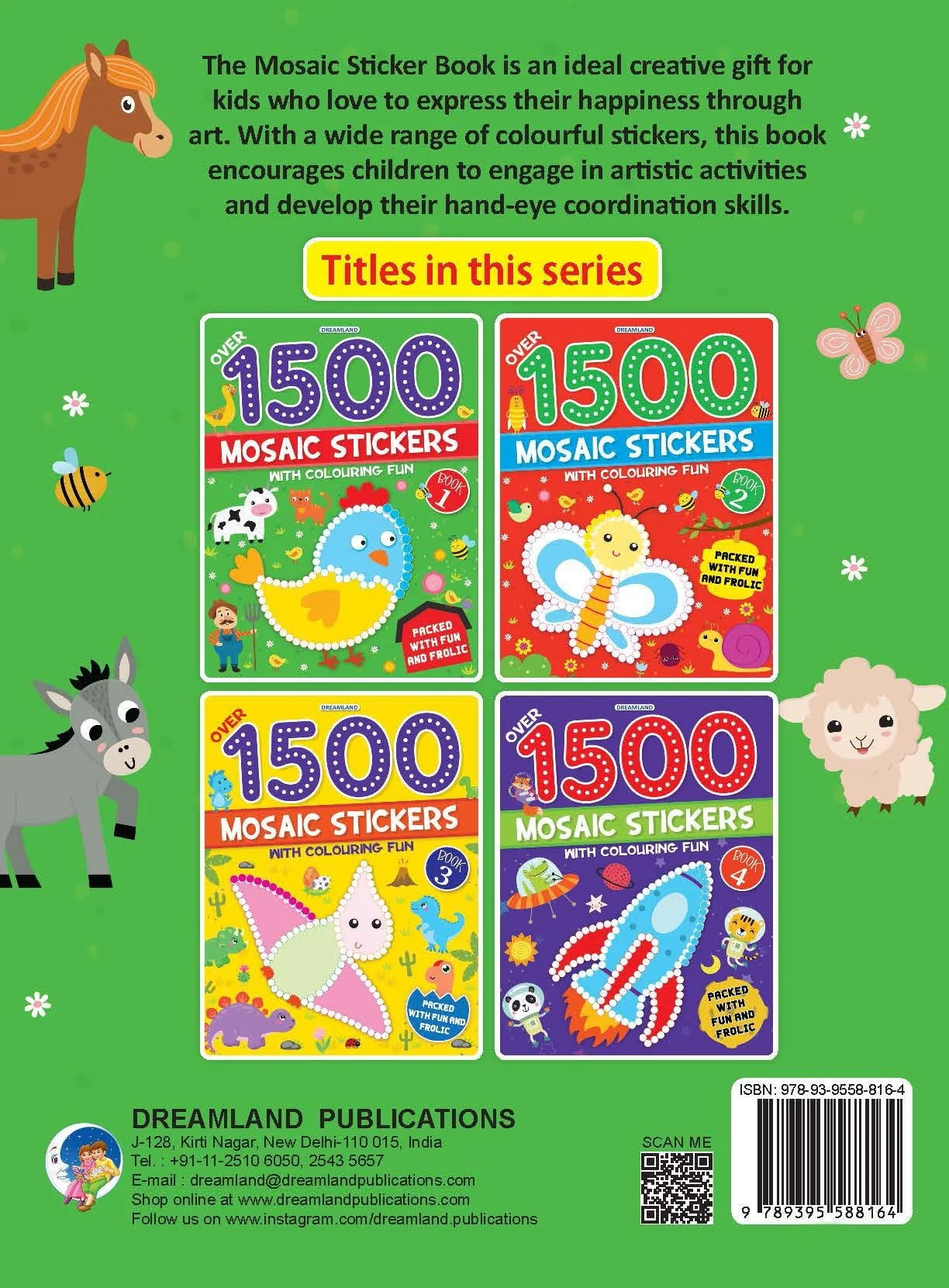 1500 Mosaic Stickers Book 1 with Colouring Fun - Sticker Book for Kids Age 4 - 8 years - Image 11