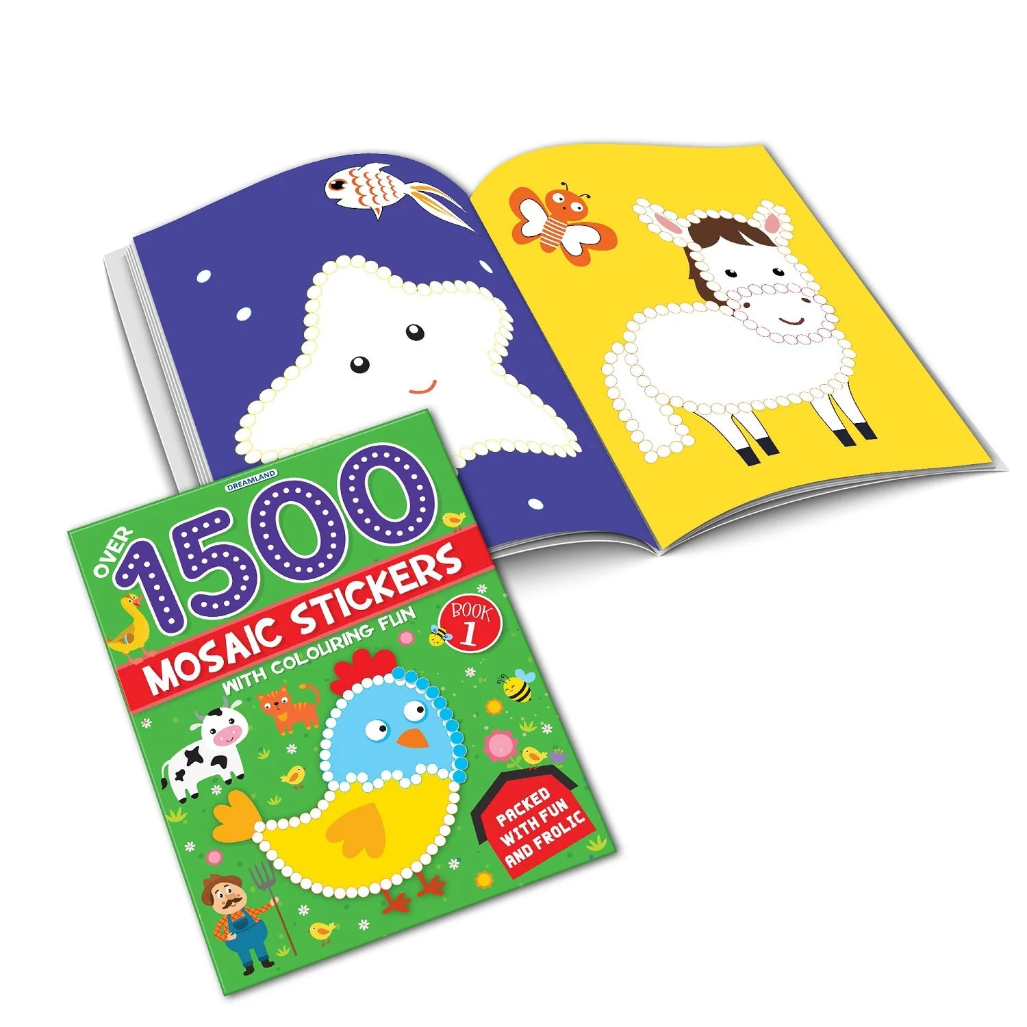 1500 Mosaic Stickers Book 1 with Colouring Fun - Sticker Book for Kids Age 4 - 8 years - Image 2