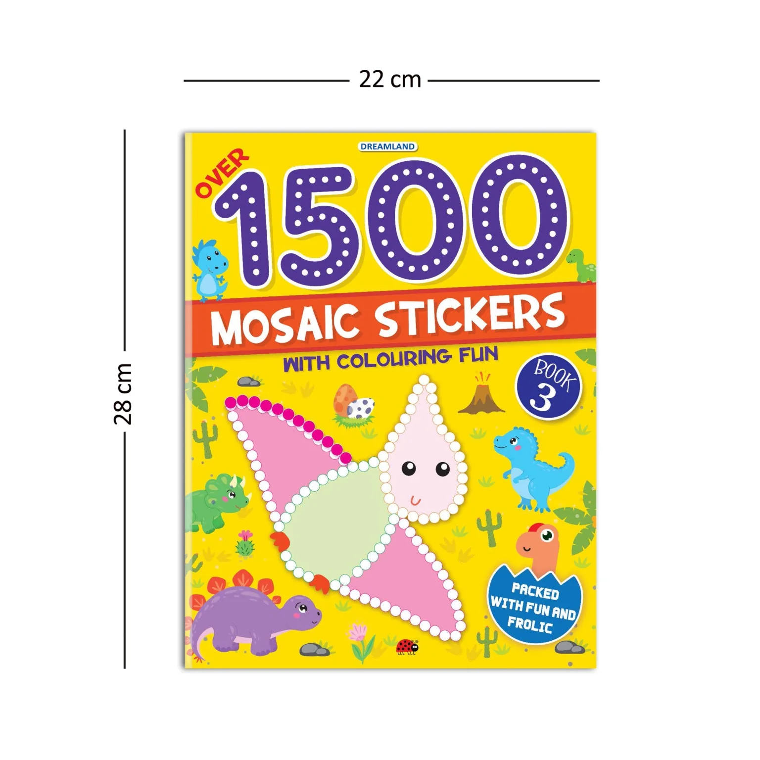 1500 Mosaic Stickers Book 3 with Colouring Fun - Sticker Bok for Kids Age 4 - 8 years - Image 3