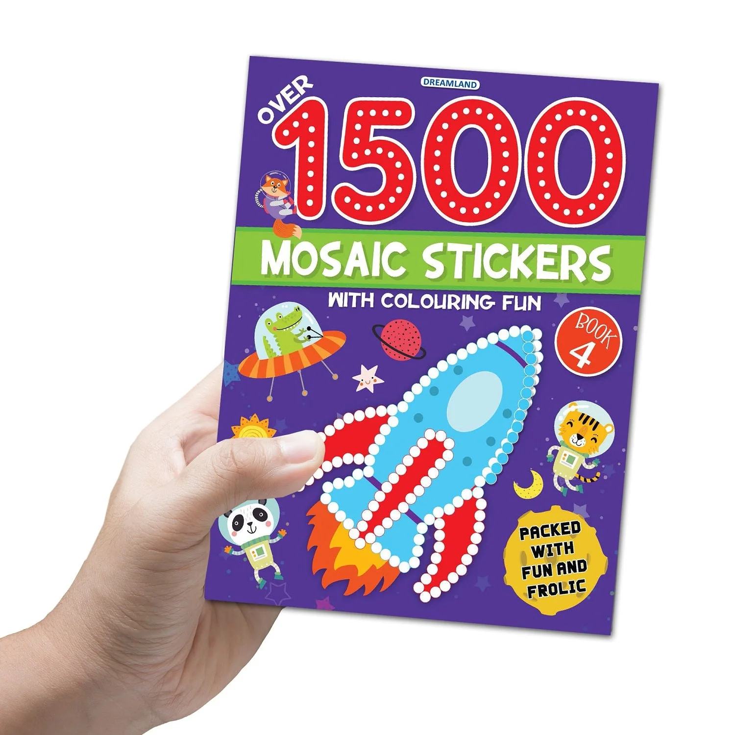 1500 Mosaic Stickers Book 4 with Colouring Fun - Sticker Book for Kids Age 4 - 8 years - Image 2