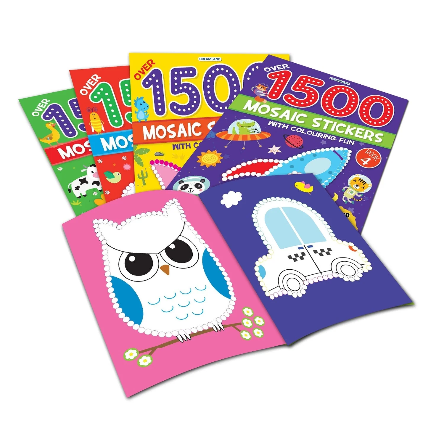 1500 Mosaic Stickers Book 4 with Colouring Fun - Sticker Book for Kids Age 4 - 8 years - Image 5