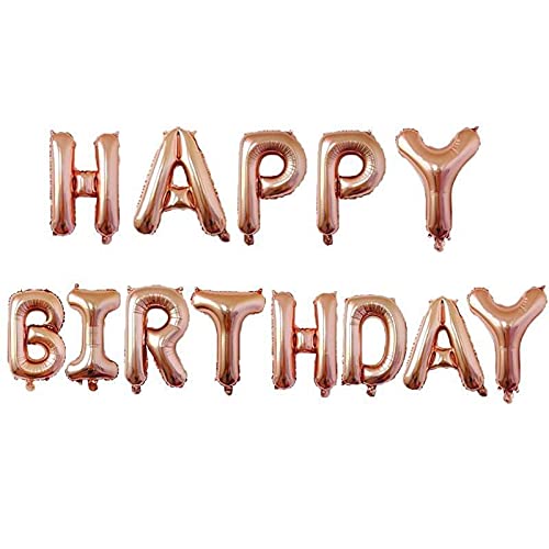 16 Inch 45th Happy Birthday Alphabets & 32 Inch 45 Number Rosegold Foil Balloon - Image 5