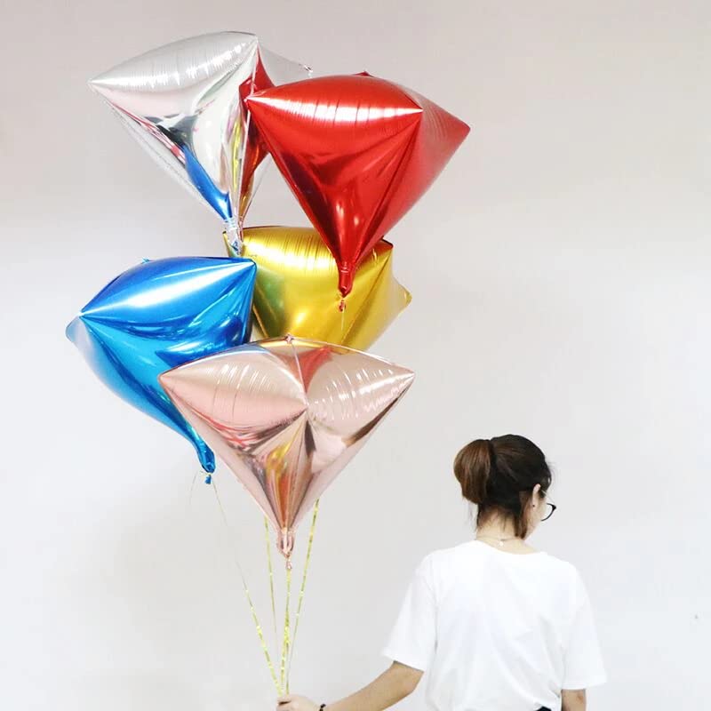 16 Inch 4D Diamond Foil Balloons Helium Diamond Balloons Combo Pack - Image 3