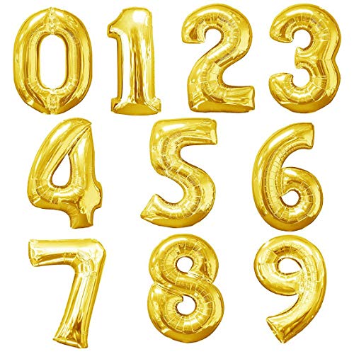 16 Inch 5th Happy Birthday Alphabets & 16 Inch 5 Number Gold Foil Balloon - Image 4