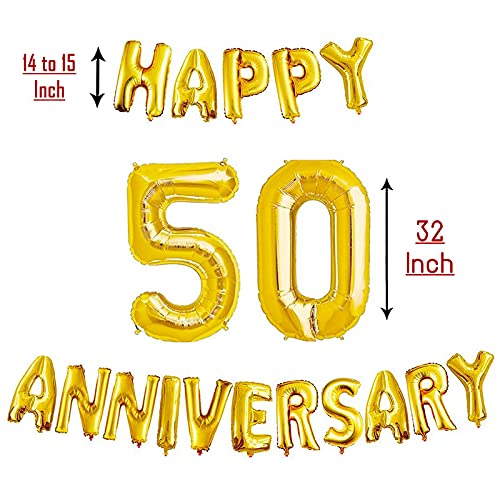 16 Inch 8th Happy Anniversary Alphabets & 32 Inch 8 Number Gold Foil Balloon - Image 4