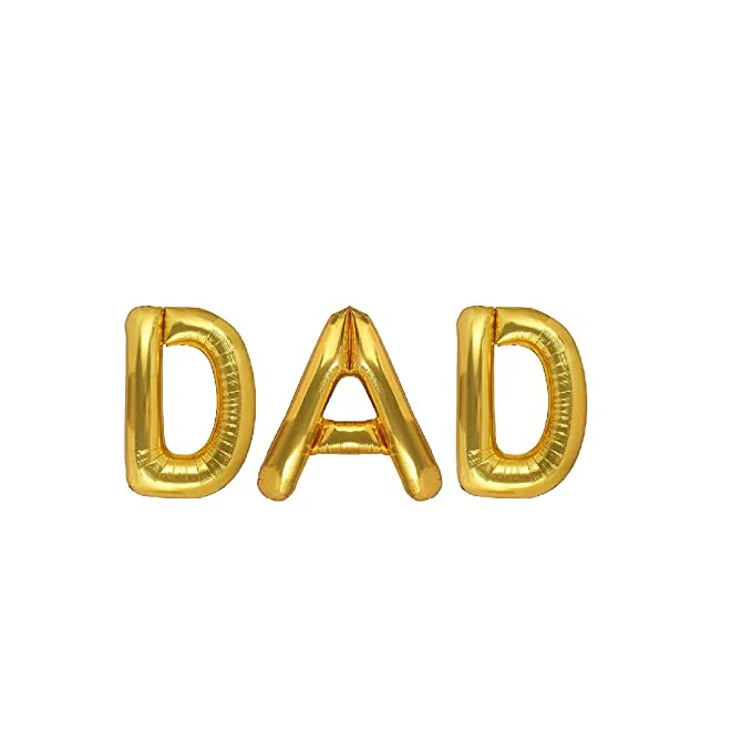 16 Inch 'Dad To Be' Letter Foil Balloon (Golden)(Pack of 1) - Image 3