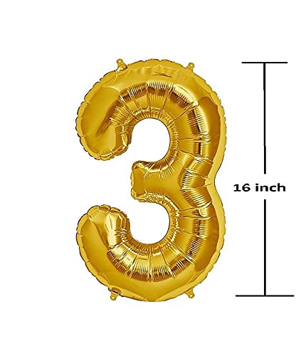 16 Inch Number 100 Gold Foil Balloon With 5 Pcs Confetti Balloons - Image 3