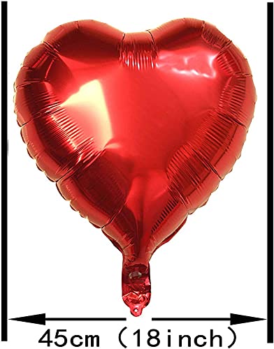 16 Inch Red Heart Shape Foil Balloon (Pack of 8) - Image 3