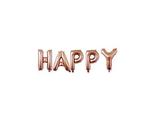 16 Inch Rose Gold Happy New Year Letter Foil Balloon (Pack of 12) - Image 3