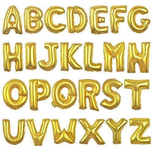 16 Inch Solid I Alphabets / Letters Gold Foil Party Balloon - Image 2