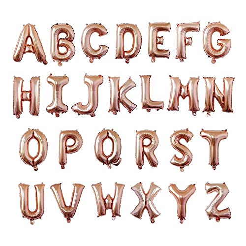 16 Inch Solid L To Z Alphabets / Letters Rose Gold Foil Party Balloon - Image 2