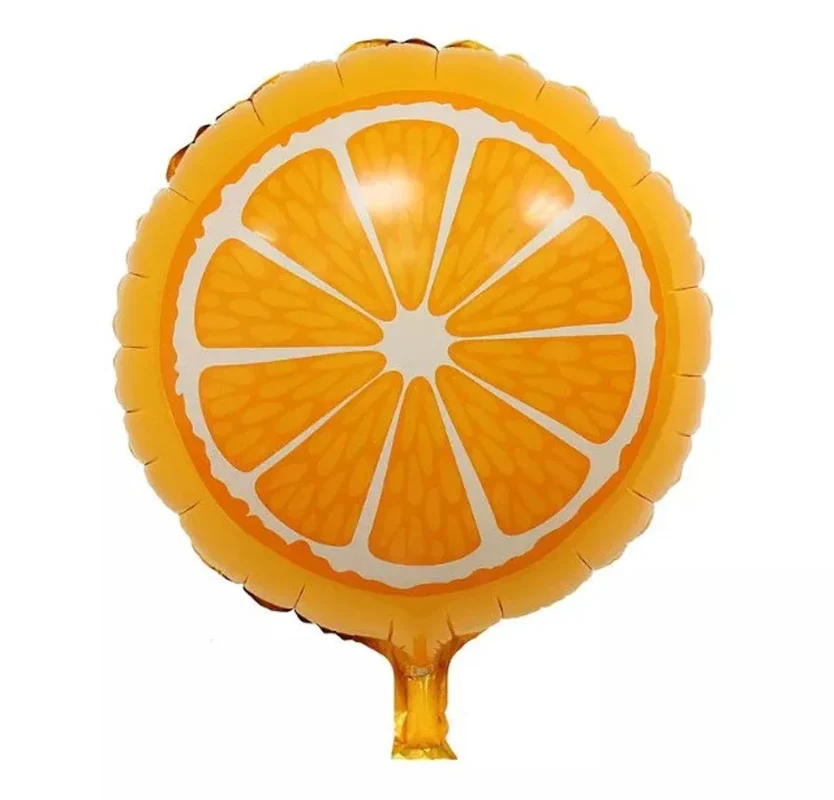 18 Inch Orange Fruit Shape Foil Balloon (Multicolor) (Pack of 1)