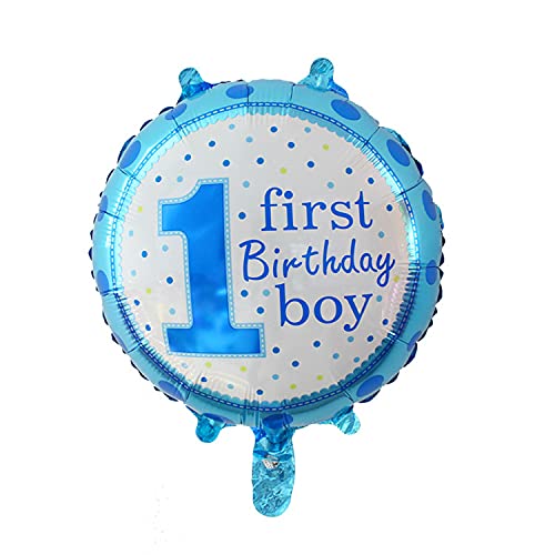 18 Inch Pink Printed 1St First Birthday Twins Girl And Boy Polka Foil Balloon . - Image 3