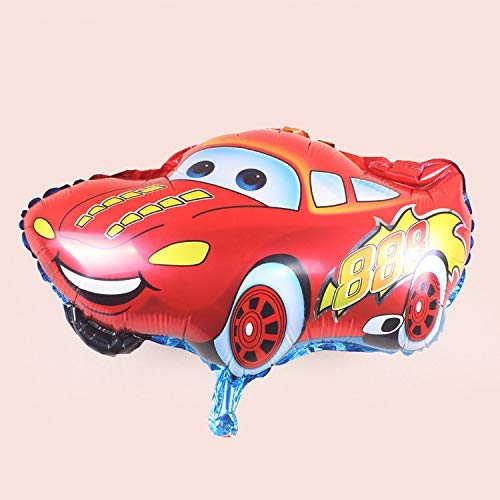 18 Inch Red Car Themed Foil Balloons (Pack of 5) - Image 2