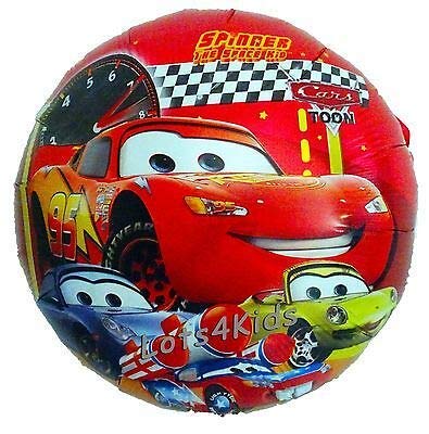 18 Inch Red Car Themed Foil Balloons (Pack of 5) - Image 3