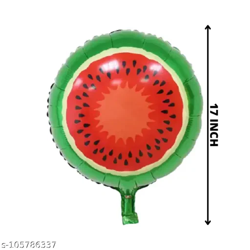 18 Inch Watermelon Fruit Shape Foil Balloon (Multicolor)  (Pack of 1) - Image 2