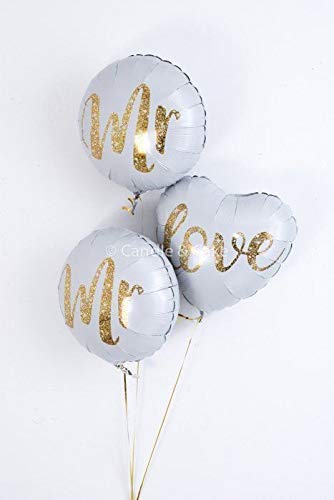 18 Inch White Love Heart Shaped Balloon - Image 2