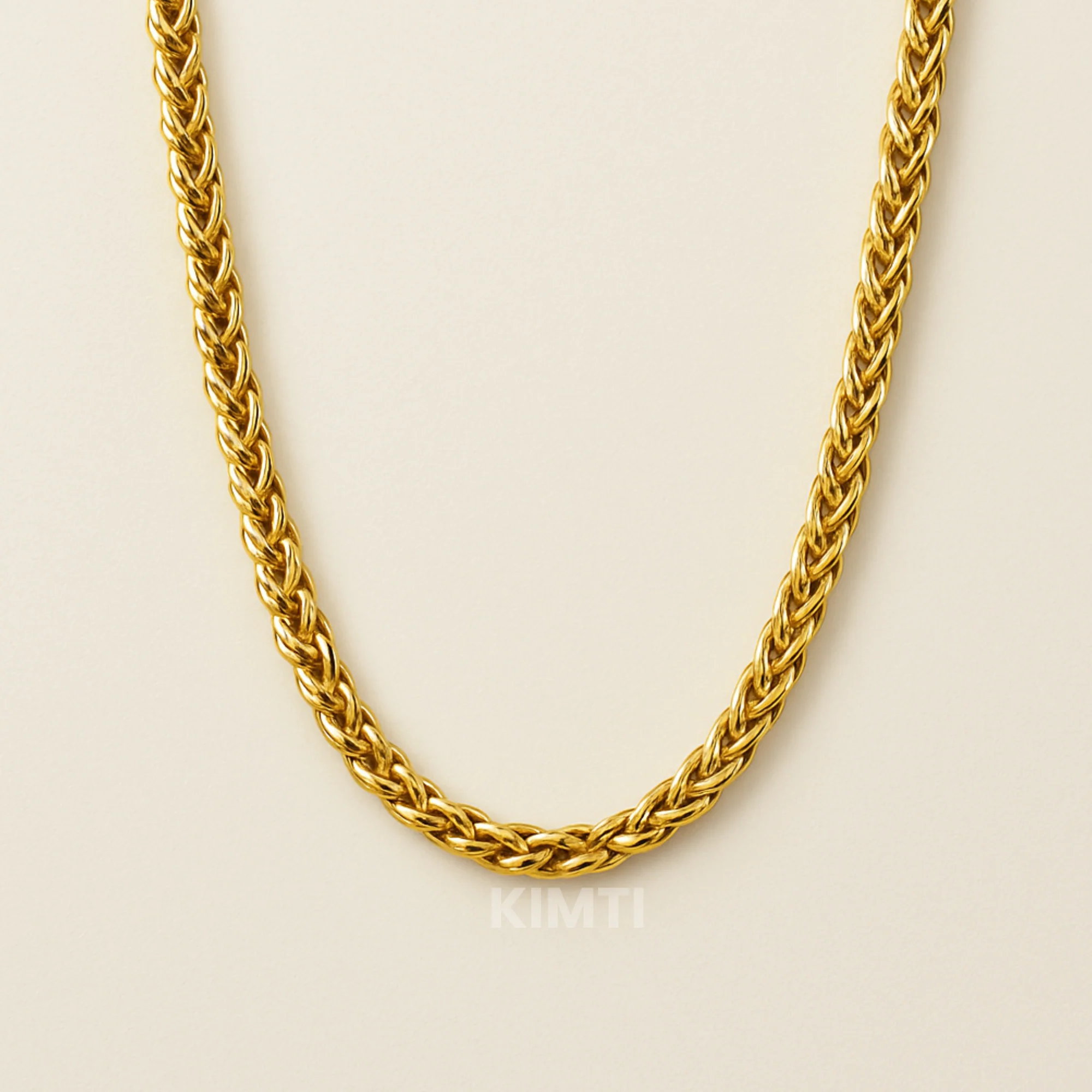 18K Gold Plated Anti Tarnish Wheat Men Chain