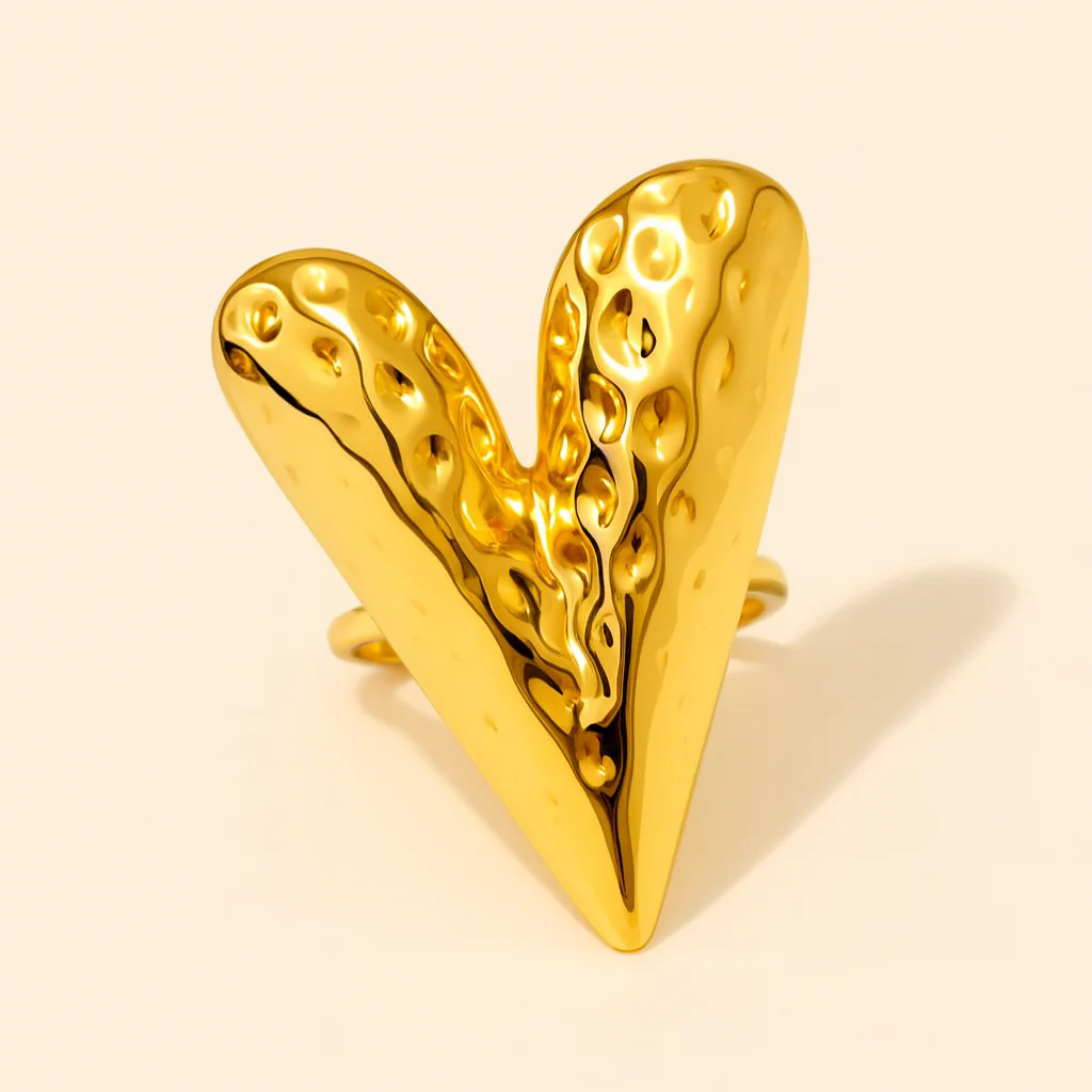 18k Gold Plated Promise Petal Ring - Image 2