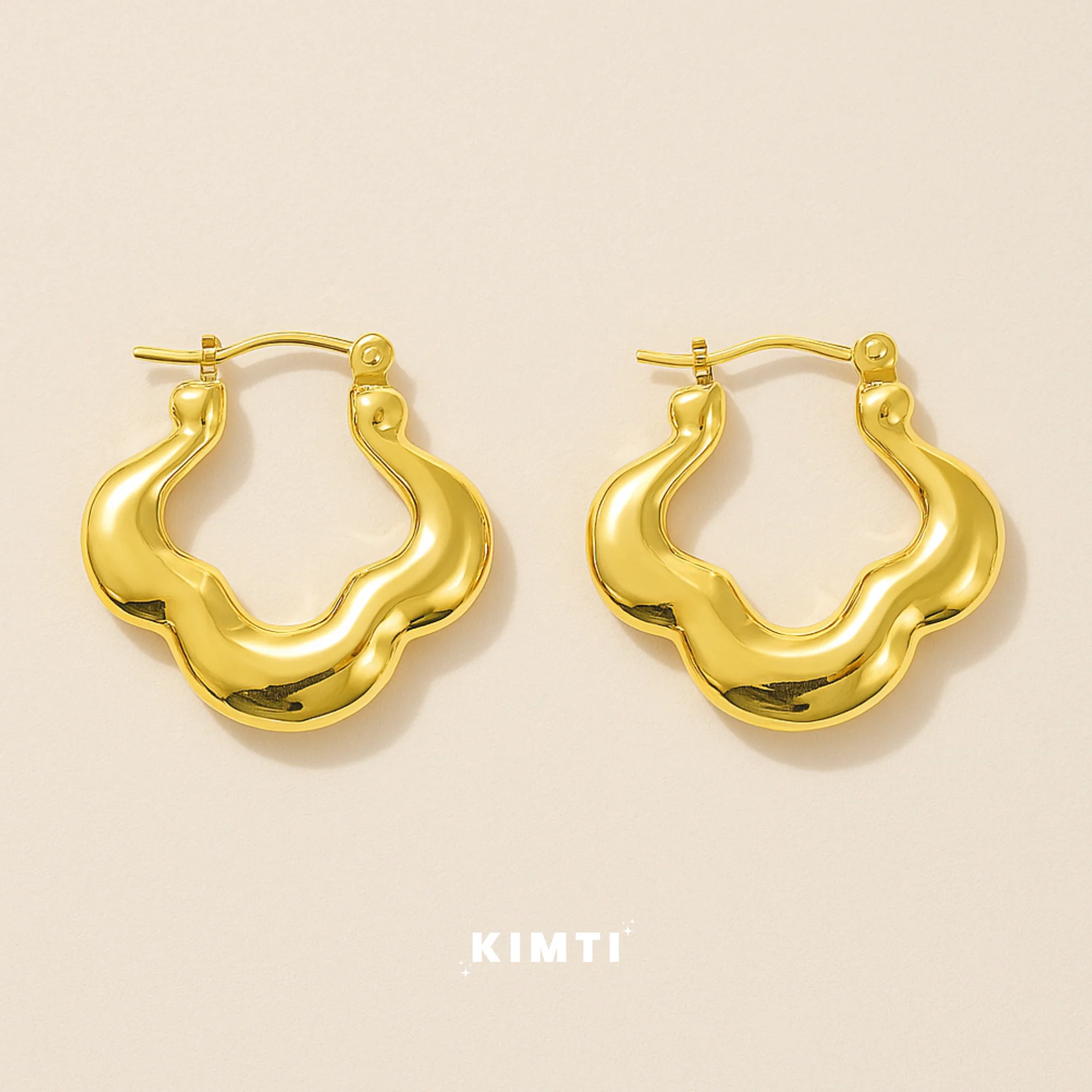 18k Gold Plated Tarnish Korean Anti Tarnish Hoop Earring