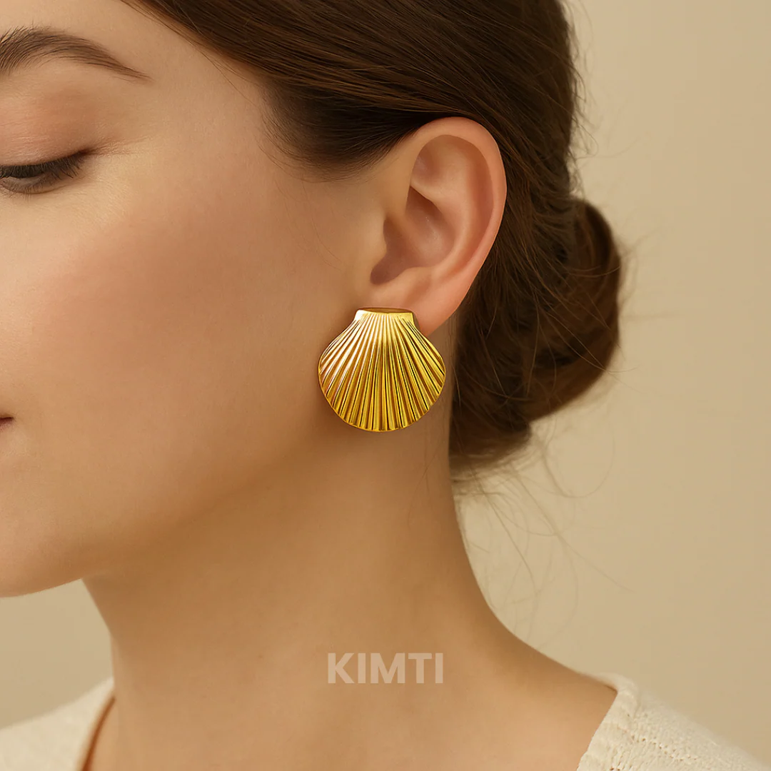 18k Gold Plated Tide Earrings Anti Tarnish Earring - Image 2