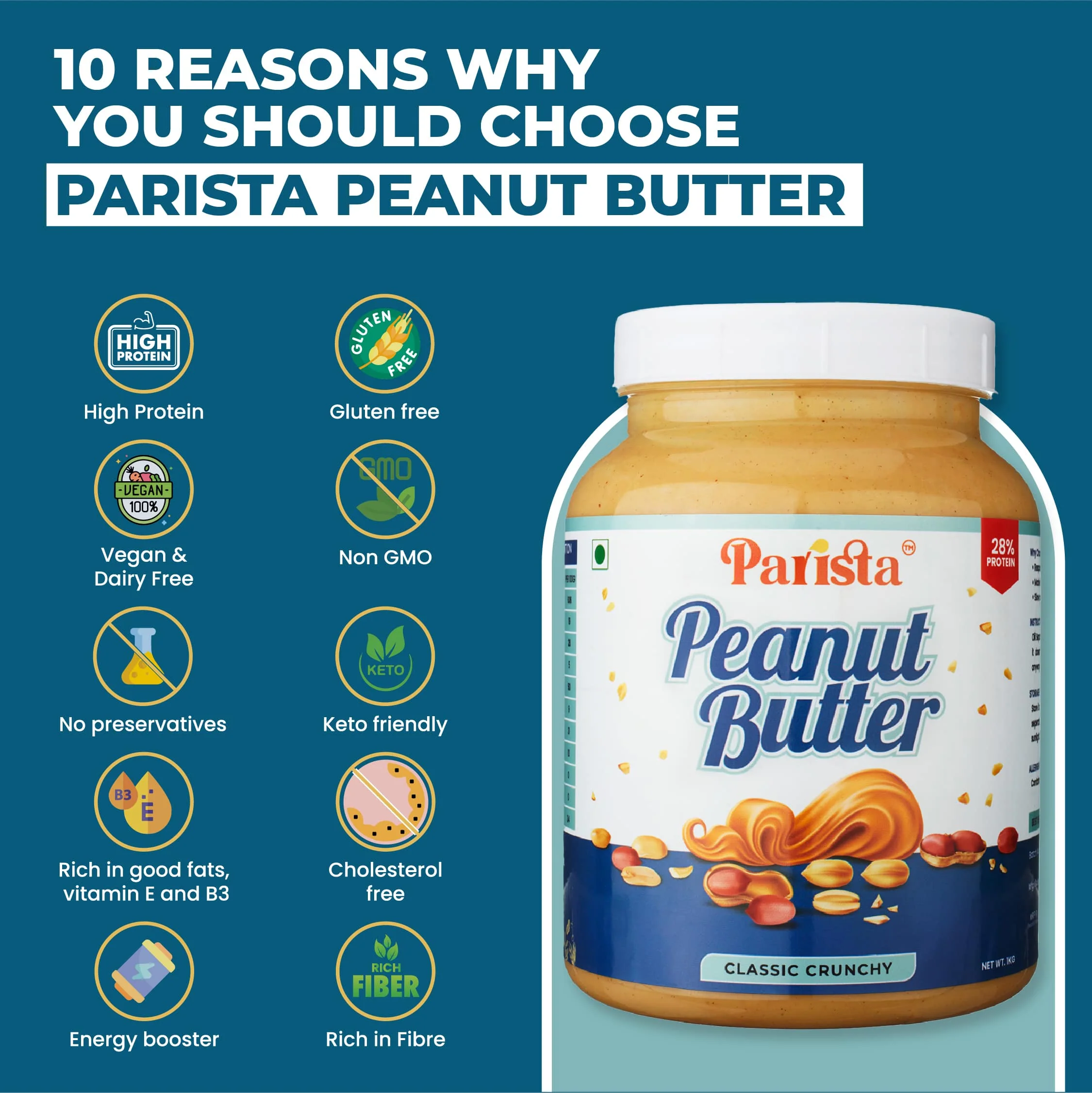 1KG Classic Crunchy Peanut Butter - Image 4