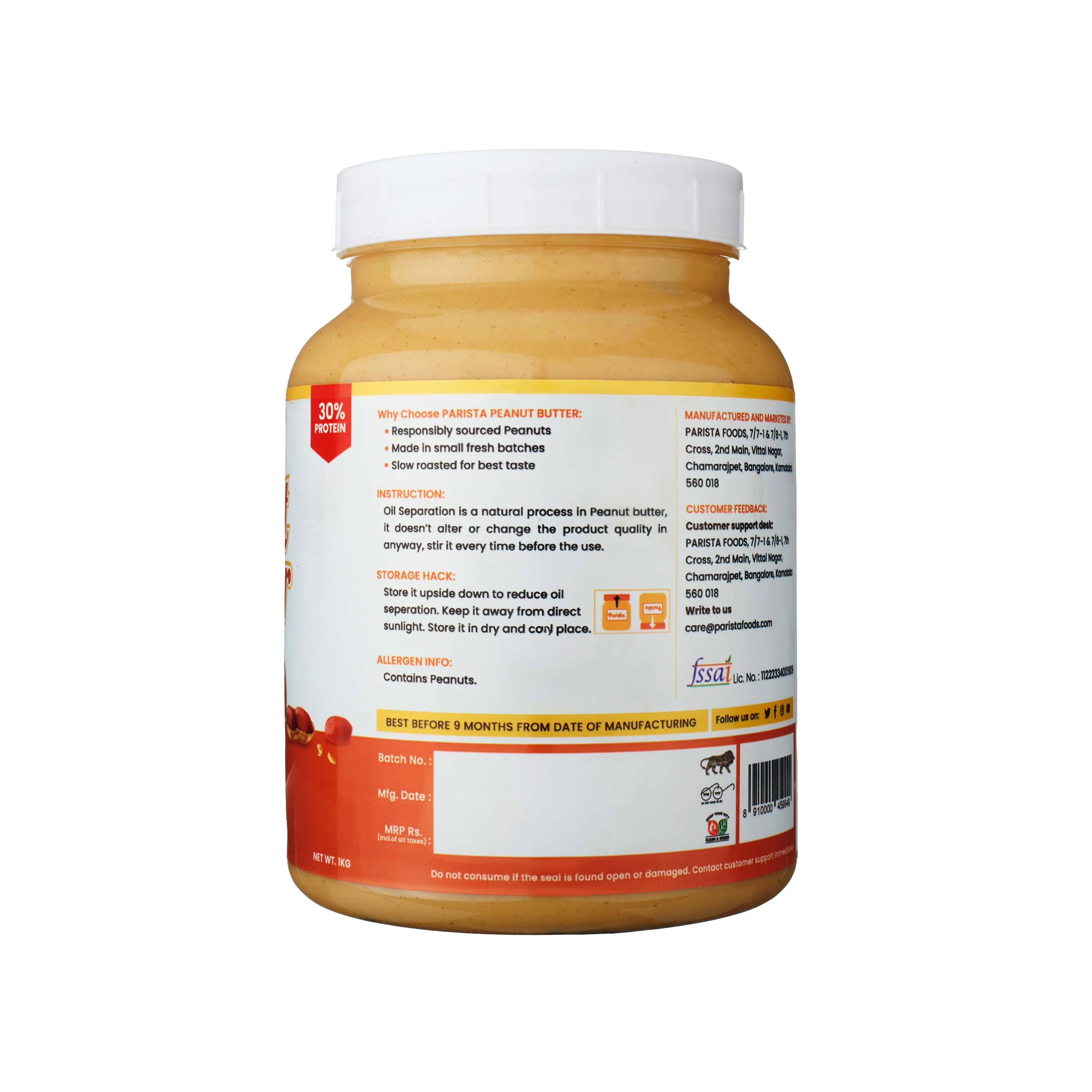 1KG Natural & Creamy Peanut Butter - Image 8