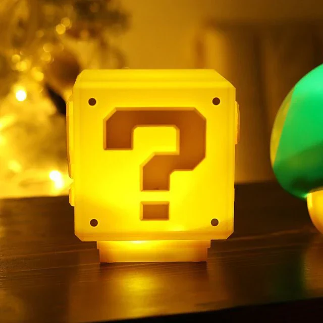 1UP: Sound Enabled Question Block Arcade LED Lamp Night Light for Gamers - Image 3