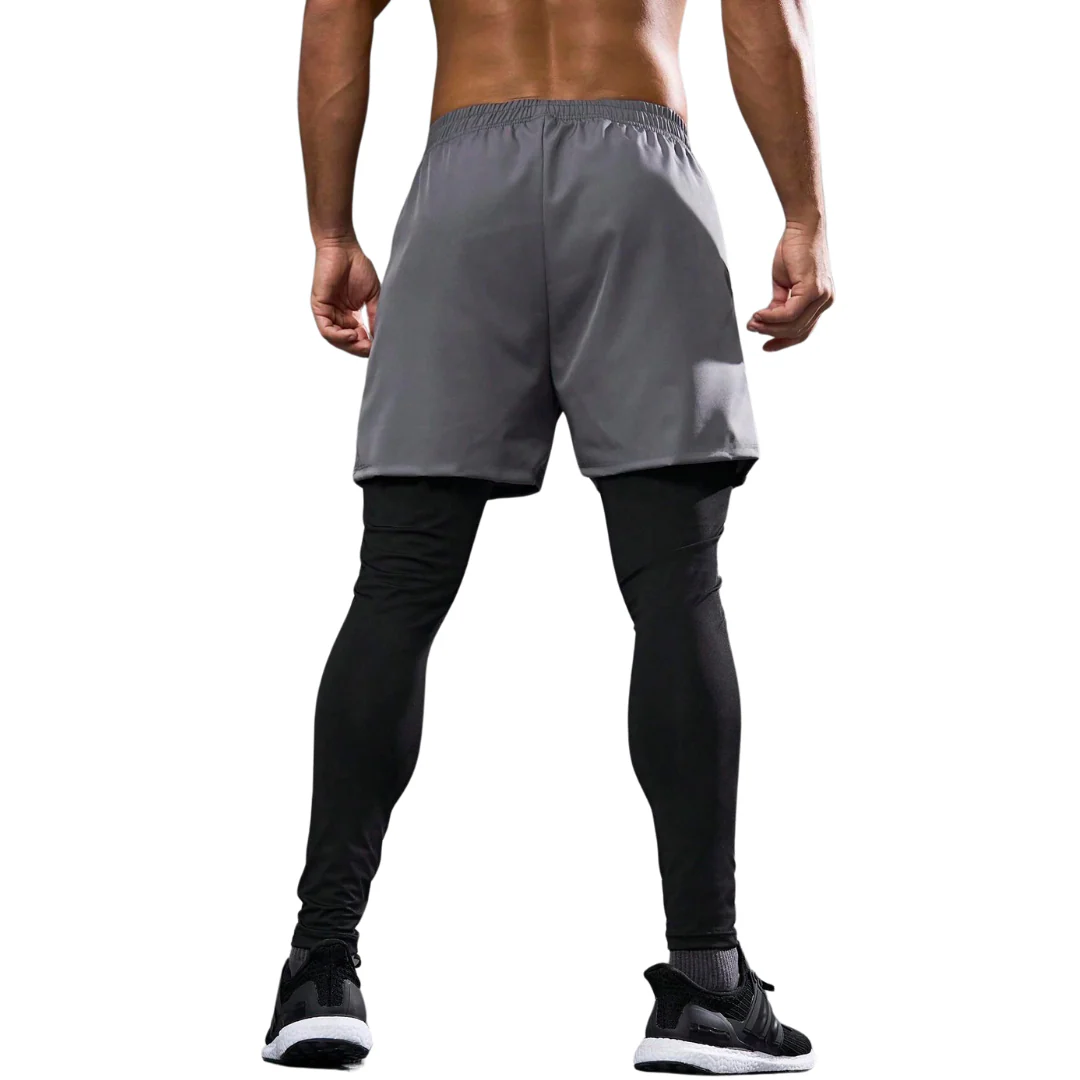 2 in 1 Active Dual Pants with Inner Compression - Image 10